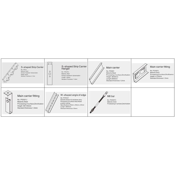 Straight / beveled Edge S - shaped Aluminium Strip Ceiling RAL color For airport
