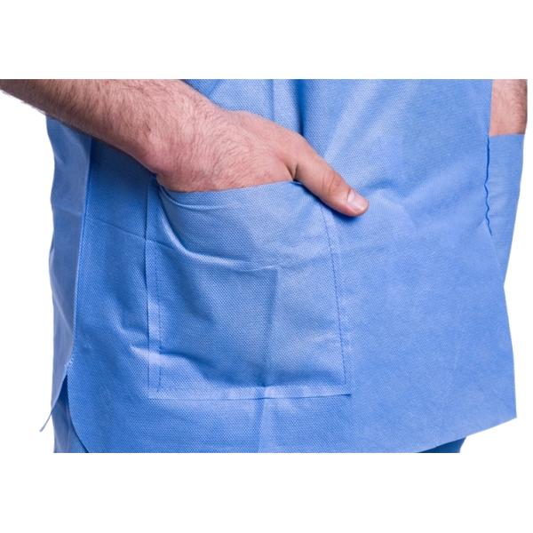 CE FDA Knit Cuffs Disposable Lab Coats GB15979-2002