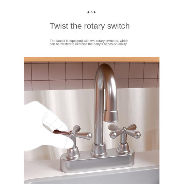 Large 82.5cm Refrigerator Wooden Miniature Kitchen Set Stove White Black