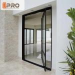 Double Tempered Glazed Middle Swing Pivot Door / Thermal Break Aluminum Profile