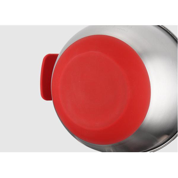 SS304 Stainless Steel Mixing Bowls With Lids Non Slip Silicone Bottoms Salad