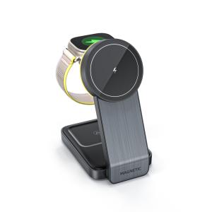 Buy cheap Collapsible Wireless Charging 3 In One Fast Charger 15W Black And White from wholesalers