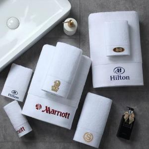White Durable Luxury Hotel Bath Towels Hotel Sheets And Towels