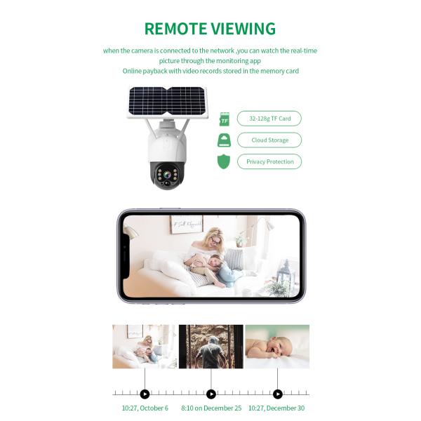 Highfly Promotion Solar Security System Control Surveillance High Quality With Lights 4G Power IP Camera