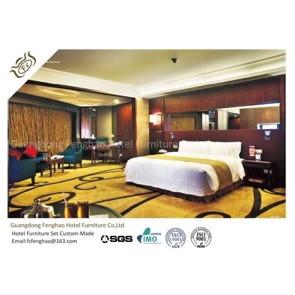 Classical Style Luxury Customized Hotel Bedroom Furniture Set High Density Form With Fabric Sofa Set