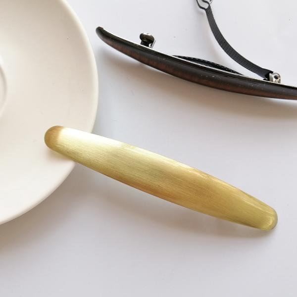 Pony Tail Gold Metal Geometric Hair Clips Spring Pins Korea Women 10.5x1.5cm