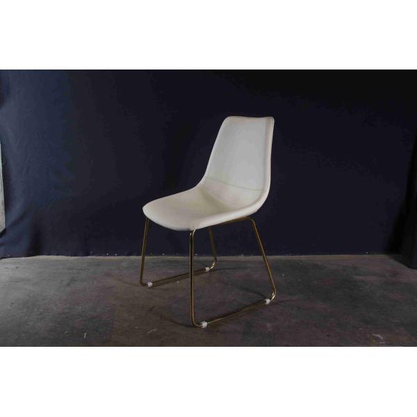 Italian Modern Minimalist Dining Chair Padded Dining Room Chairs Simple Nordic Metal Legs