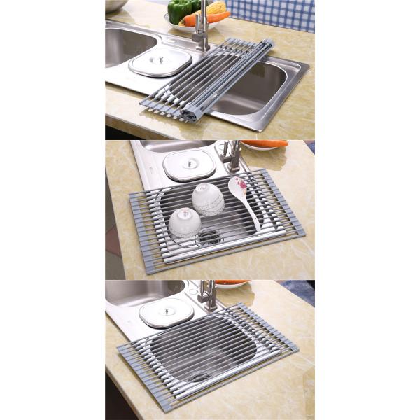 Non toxic heat resistant Silicone Roll Up Drying Rack