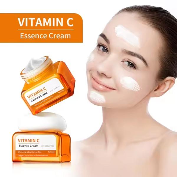 Custom Vegan Organic Vitamin C Face Cream 50g Whitening & Dark Spot Removal, ODM Cosmetic Factory