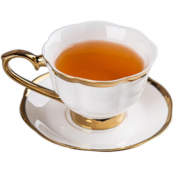 Luxury Tea Set Gold Ceramic Tea Pot and Tea Cup Set for Afternoon Coffee