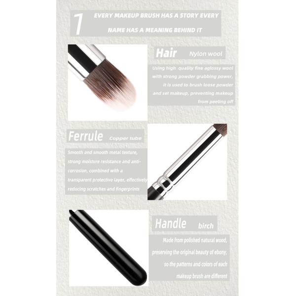 A54 Durable Medium Size Round Pointed Eyeshadow Brush Nylon Hair Makeup Brush