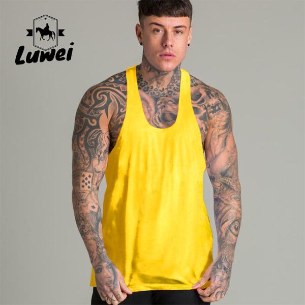 Bodybuilding Men Workout Tank Top Hollow White Black Cotton Vest