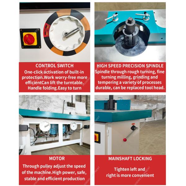 MX5317 Table Router Trimmer Double-Spindle Moulder Machine Vertical Woodworking Milling