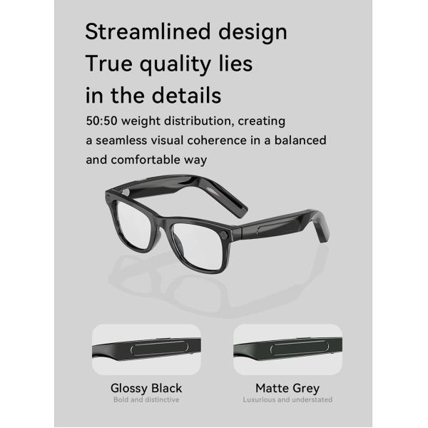 8MP Camera Photos Videos Recordings AI Smart Glasses 410 mAh Battery With BT