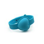 China Heart Shaped Silicone Hand Sanitizer Bracelet for sale