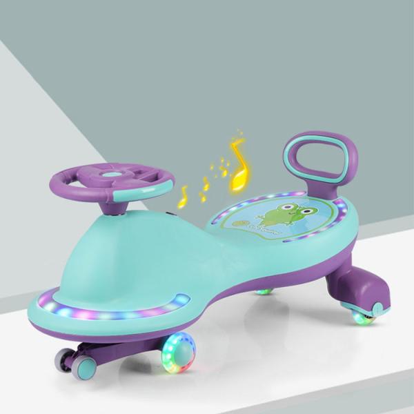 Kids Ride On Scooter Car Bike Toys with Music Lights and PU Silent Wheels