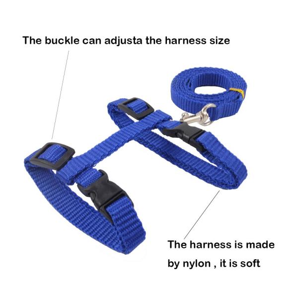 Adjustable Nylon Cat Halter Harness H Style Kitten Harness and Leash Set