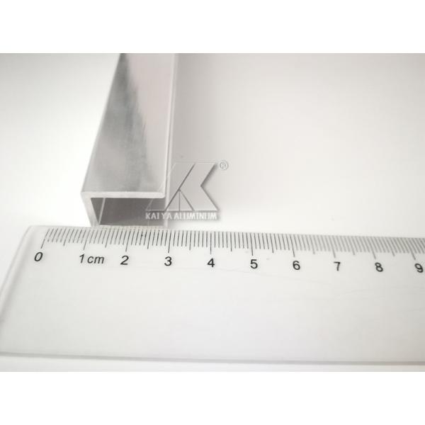 U Shape Channel Aluminium Alloy Profile Extrusion Brushed Gold For Glass Railings