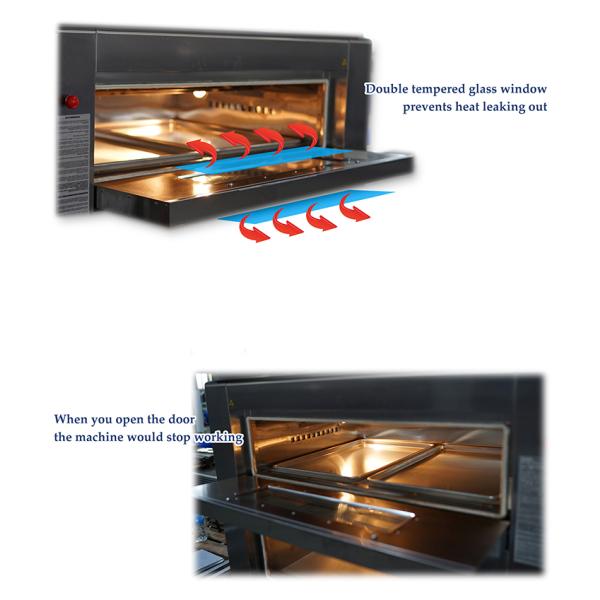 Professional Stainless Steel Gas Oven For Bakery With Glass Window
