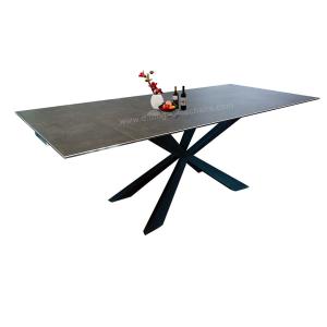 Buy cheap Steel Tube Extension Dining Table , Rectangle Ceramic Top Dining Table from wholesalers