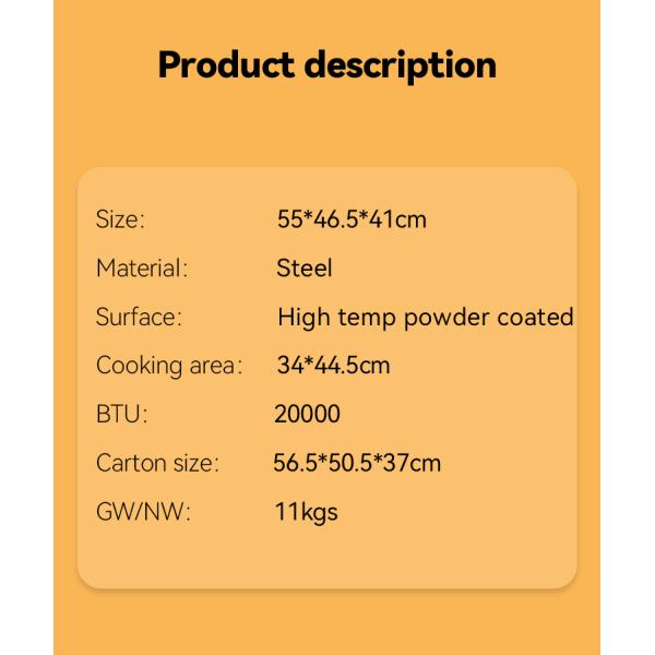 Outdoor Stainless Steel Gas BBQ Grill Smoker Barbecue Smoke Stove with Large Capacity