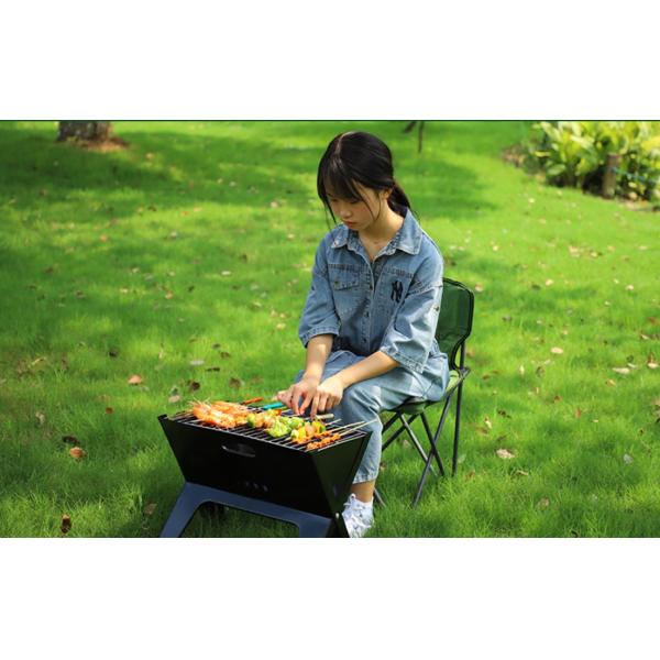 Outdoor Portable Grill Charcoal Grills X Folding Grill BBQ for Camping Easily Cleaned
