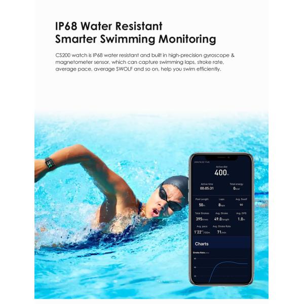 Touch Screen 240*240 Thickness 8.5mm Waterproof Sport Smart Watch