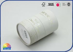 China Candle Packaging White Cardboard Cylinder Tubes Hot Stamping on sale