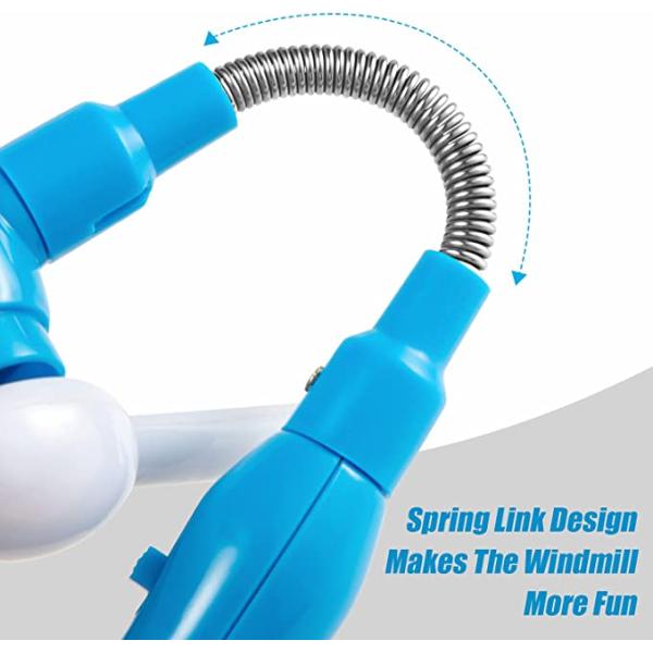 Color Flash LED Rainbow Spinning Toy Solar Windmill Light for Halloween , Christmas