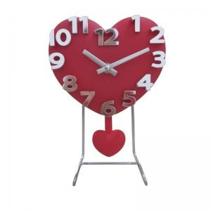 Quality Fashional Home Decor 3D number heart shape desk table clock wholesale