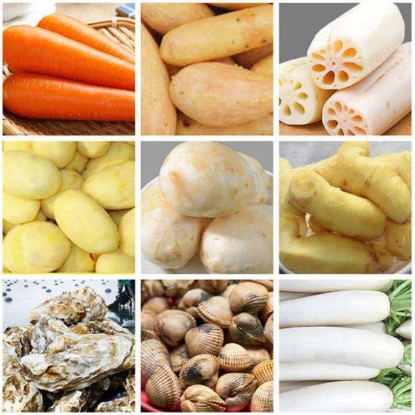 Vegetables And Fruits Automatic Industrial Potato Ginger Lotus Root Papaya Sweet Potato Washing And Peeling Machine