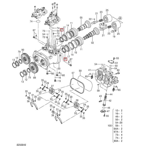 HPV102 Pump Hydraulic Excavator Components For Hitachi Excavator 9262319 9262320