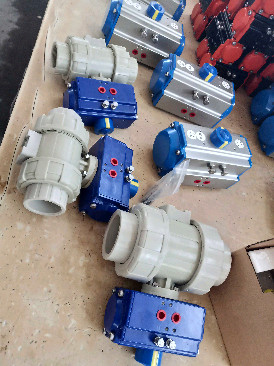 Polypropylene ball valve PPH ball Valve PVC ball valve with pneumatic actuator