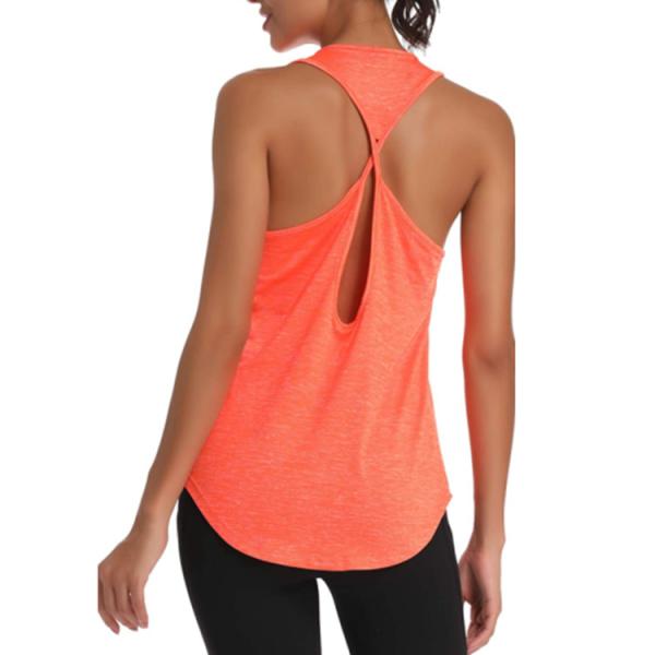 SGS Breathable Loose Fitting Yoga Tops Plus Size Open Back Workout Tops Moisture Wicking