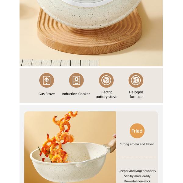 Custom Pots And Pans Maifan Stone Non-stick Coating Nonstick Kitchen Ware Cookware Sets Aluminum Cooking Pots Sets