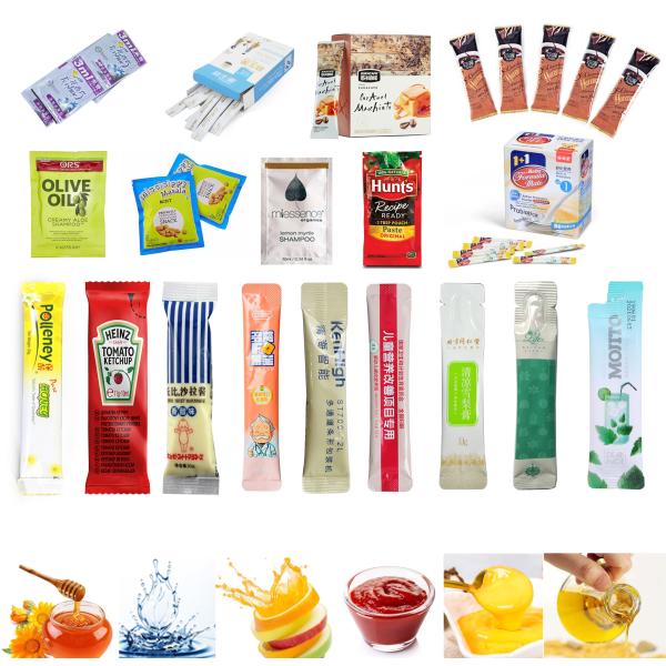 Four Side Sealing Multi Line Shampoo sachet paste material Packing Machine