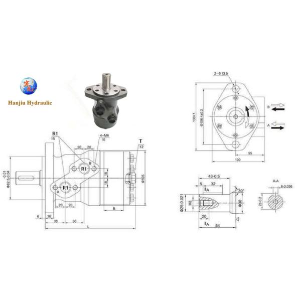 25mm / 25.4mm Shaft Hydraulic Drive Motor BMR Fluid Power Hydraulic Spare Parts