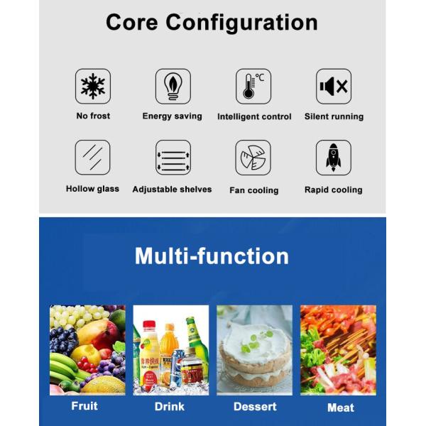 Commercial Supermarket Refrigeration Upright Open Chiller Plug In System