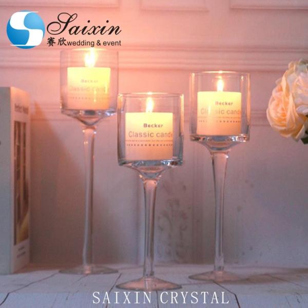 9 Arm Crystal Candelabra Black Candle Stand Wedding Table Centerpieces