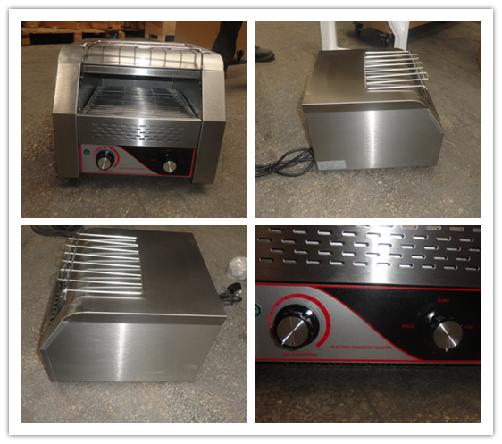 Space Stainless Steel Electric Bread Toaster Conveyor Type For Restaurant