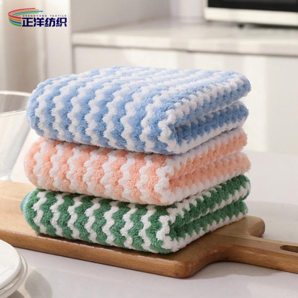 Fluffy Reusable Microfiber Cloths 300GSM 25X25CM Edgeless Kitchen Cleaning Cloth
