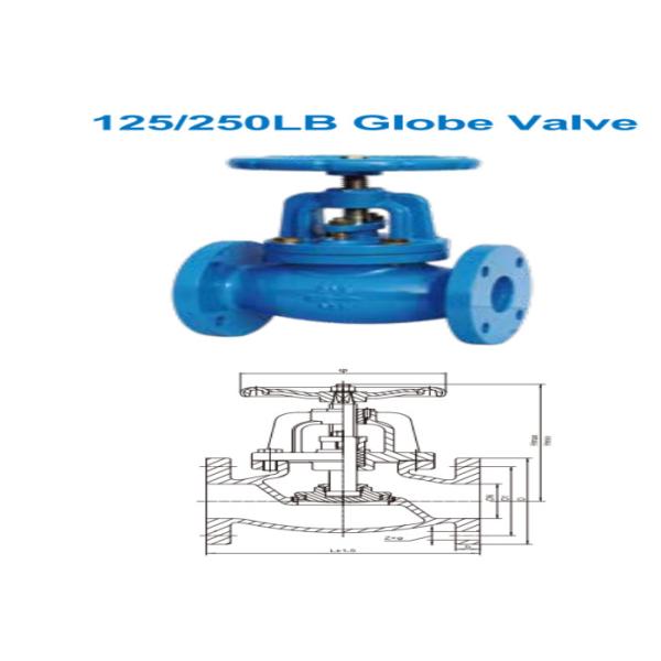Rustproof 125LB 2 Inch Globe Valve , Cast Iron Wheel API Globe Valve