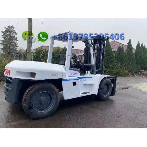 10 Ton TCM FD100 Used Forklift Truck With 6m Lifting Height