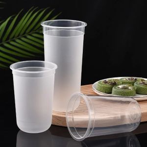 Quality Frosted Takeaway Disposable Plastic Cups Custom Cold Cups wholesale