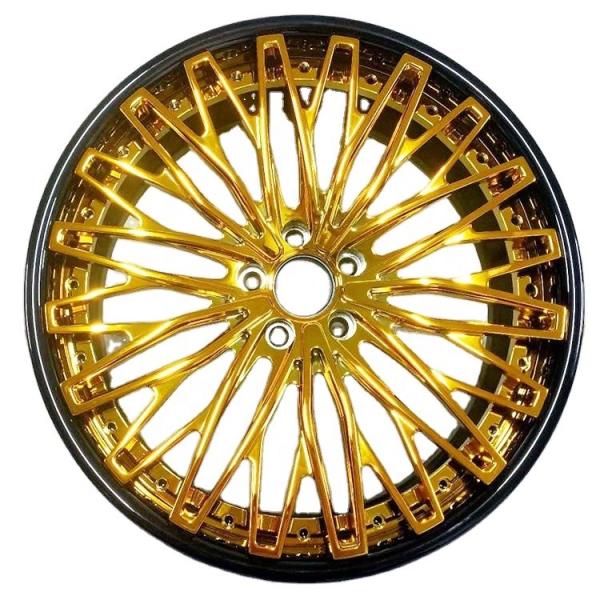 Custom forged aluminum alloy car rim 18 19 20 21 22 inch 5x120 glod color brushed forged car wheels