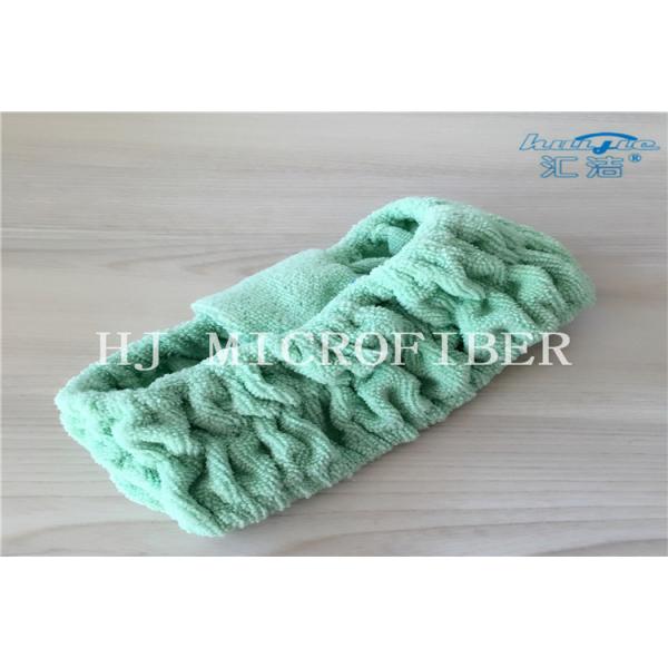 Green Color Microfiber Towel Fabric Chasp Hair Band For Bath Or Washing Face Using