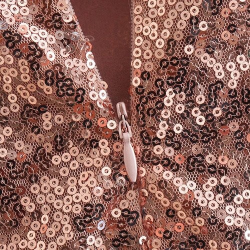 OEM maufactory Sexy Sleeveless Temperament Sequins Polyester Skirt V Neck Skirt Dress