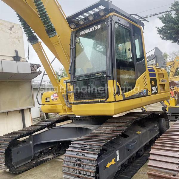 The excavation condition is good, the price is low, and the 20 ton durable PC Komatsu 200 second-hand excavator is used