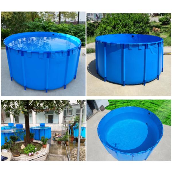 7000 Liters Diameter 3m X Height 1m Square/Round Fish Pond 1800 Gallon Foldable Plastic Tank Swimming Pool For Promotion