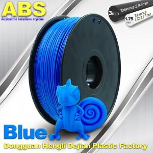 Quality ABS Blue Fluorescent Filament , 1.75mm / 3.0mm 3D Printer Filament 1kg / Spool wholesale